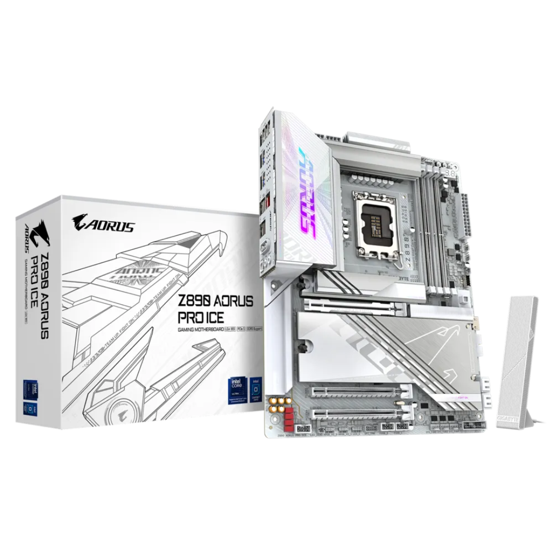 MOTHERBOARD GIGABYTE Z890 AORUS PRO ICE SOCKET 1851 4DDR5 9500MHZ ATX WIFI7/BT - Código: Z890 AORUS PRO ICE | Compra en Guadalajara