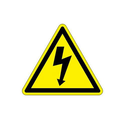 ISO Label VinylElectrical Shock symbo - PESW-A-1Y - Poco