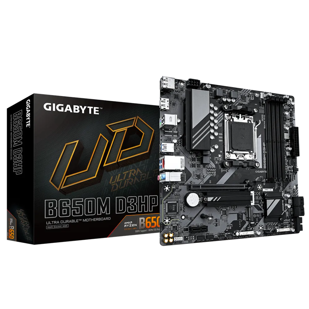 MOTHERBOARD GIGABYTE B650M D3HP AM5 DDR5 MATX - Código: B650M D3HP | Compra en Guadalajara